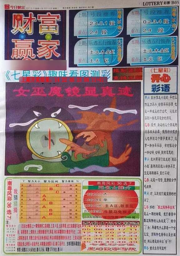 034期财富赢家（七星彩）[图]