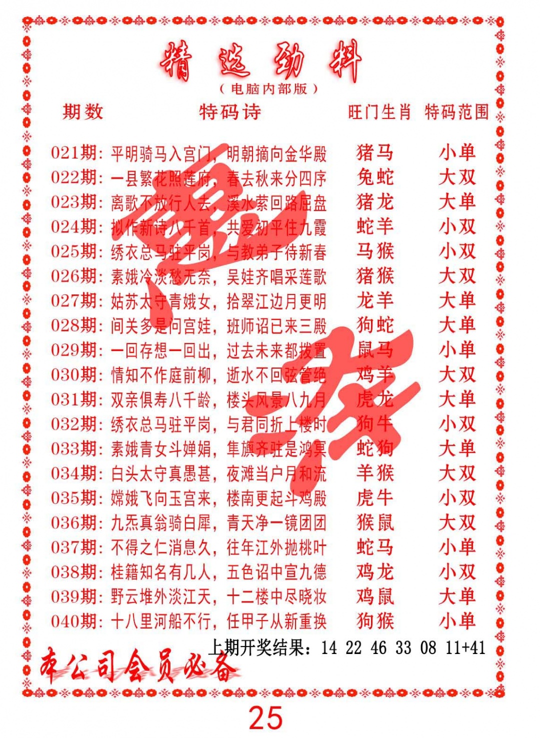 034期精选劲料[图]