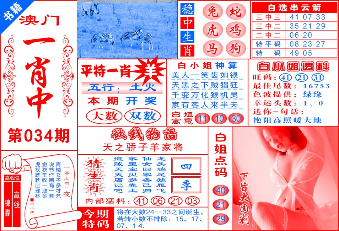 034期澳门锦囊宝典[图]