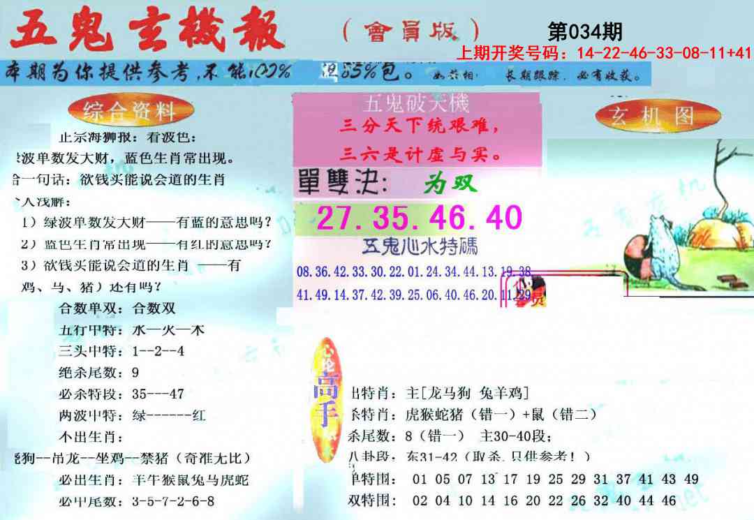 034期新五鬼玄机[图]
