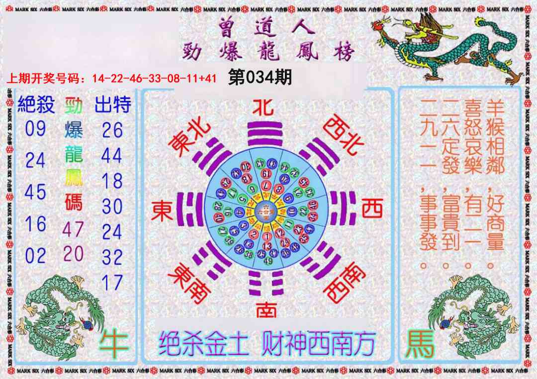 034期曾道人劲爆龙凤榜[图]