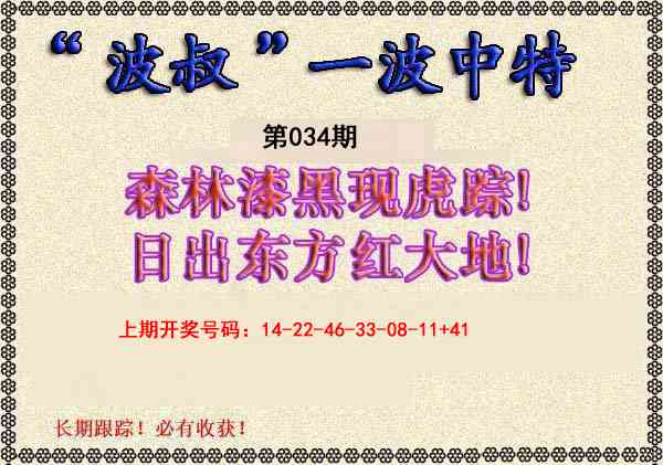 034期波叔一波中特[图]
