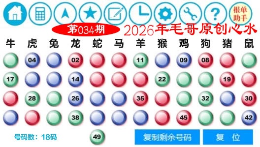 034期毛哥心水[图]