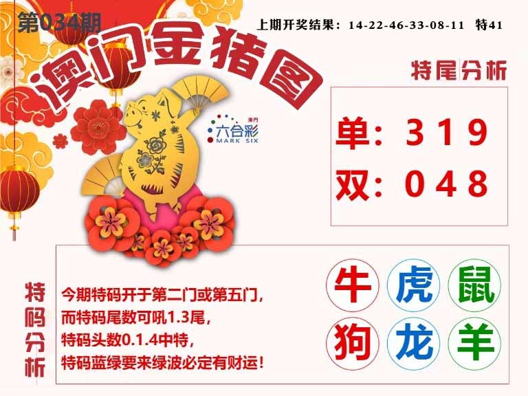 034期澳门金猪图[图]