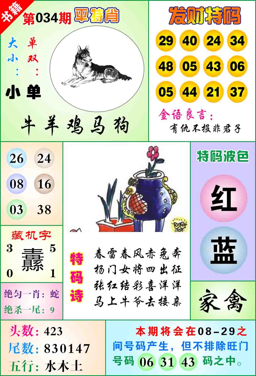 034期澳门天王宝典[图]